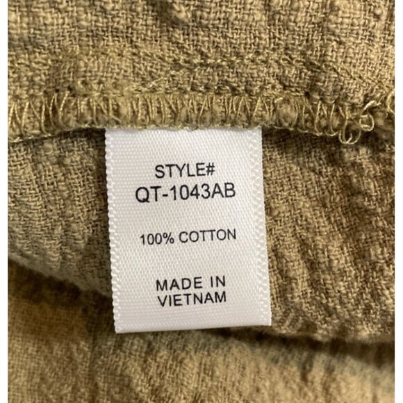 Zenana Womens Loose Fit Brown Textured Short Sleeve Top L - Picture 7 of 8